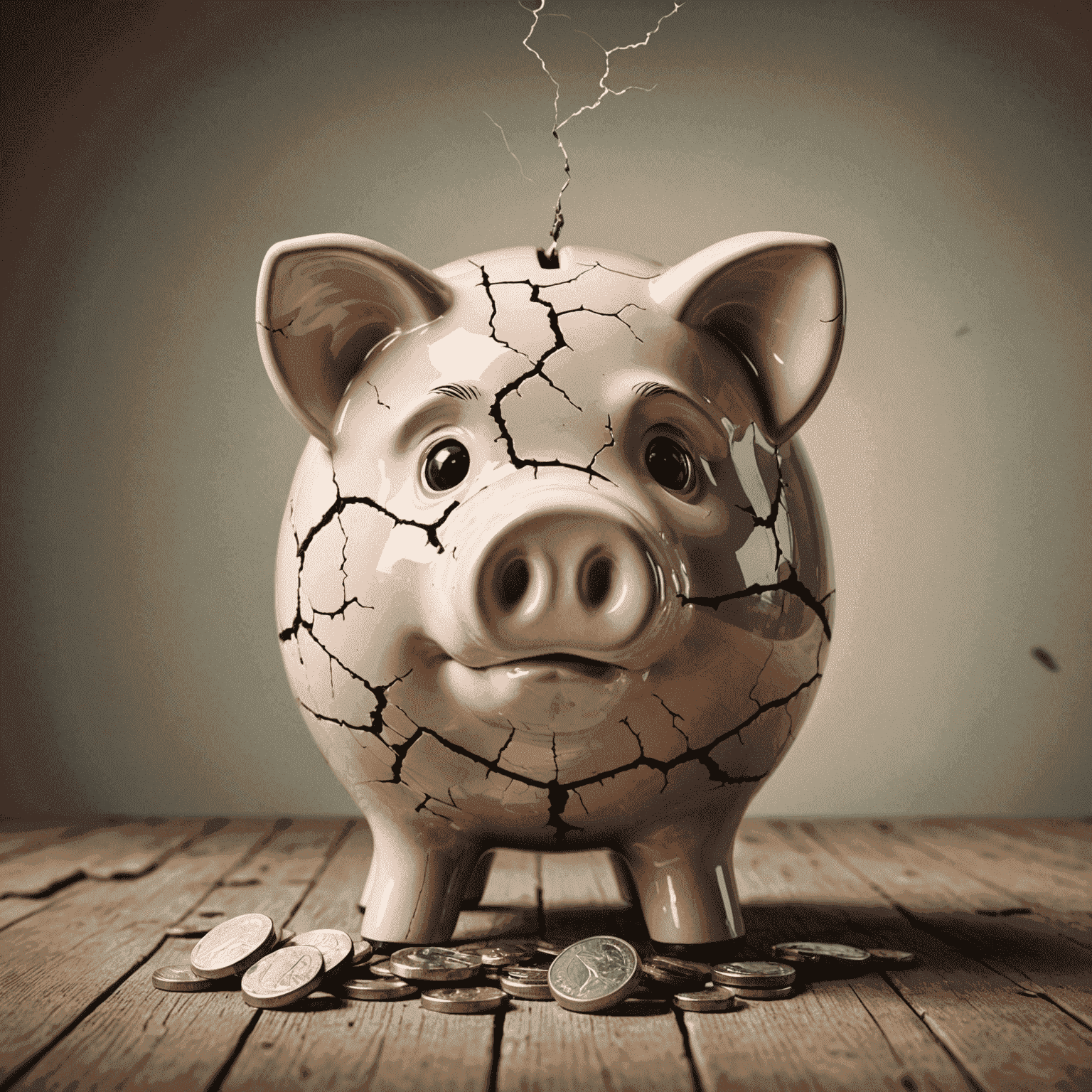 Illustration of a piggy bank with cracks, symbolizing common mistakes in reserve fund management